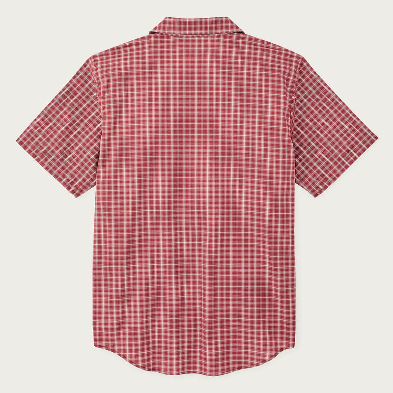 Twin lakes short sleeve sport shirt di Filson | Brick / cream plaid (Red)