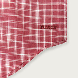 Twin lakes short sleeve sport shirt di Filson | Brick / cream plaid (Red)