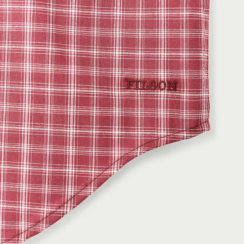 Twin lakes short sleeve sport shirt di Filson | Brick / cream plaid (Red)