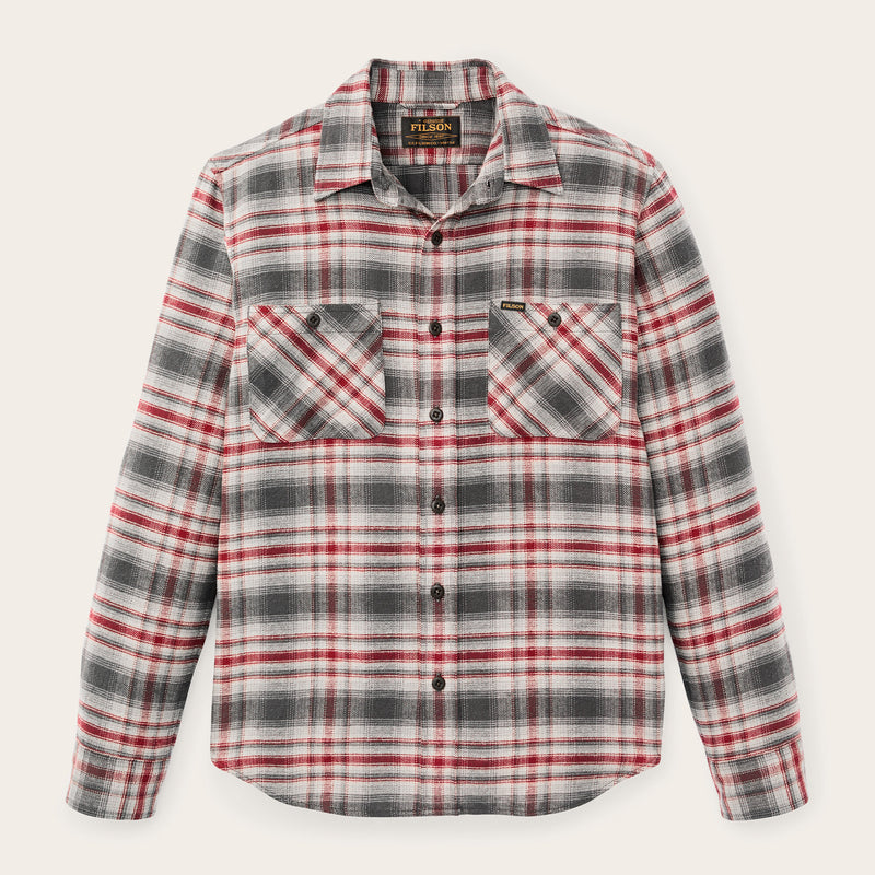 Rangeland flannel shirt by Filson | Red / gray plaid (Red)