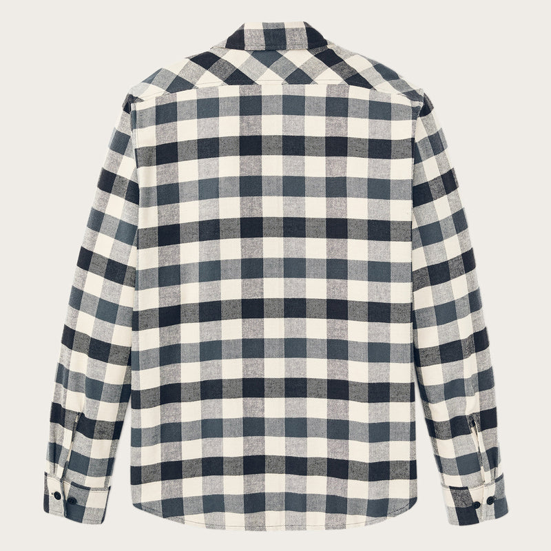 Rangeland flannel shirt di Filson | Charcoal / steel plaid (Blue)