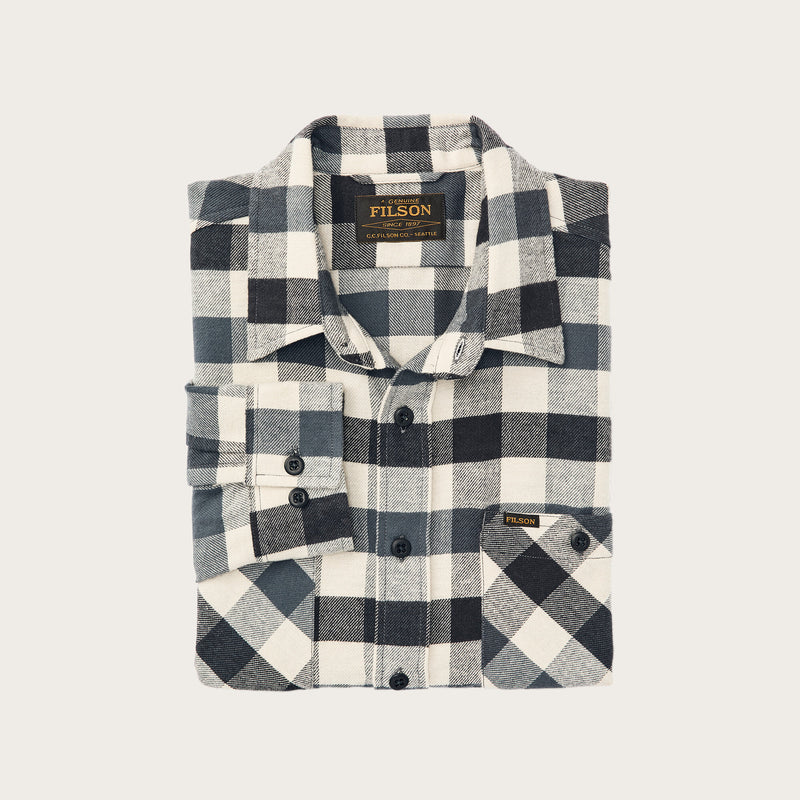 Rangeland flannel shirt di Filson | Charcoal / steel plaid (Blue)
