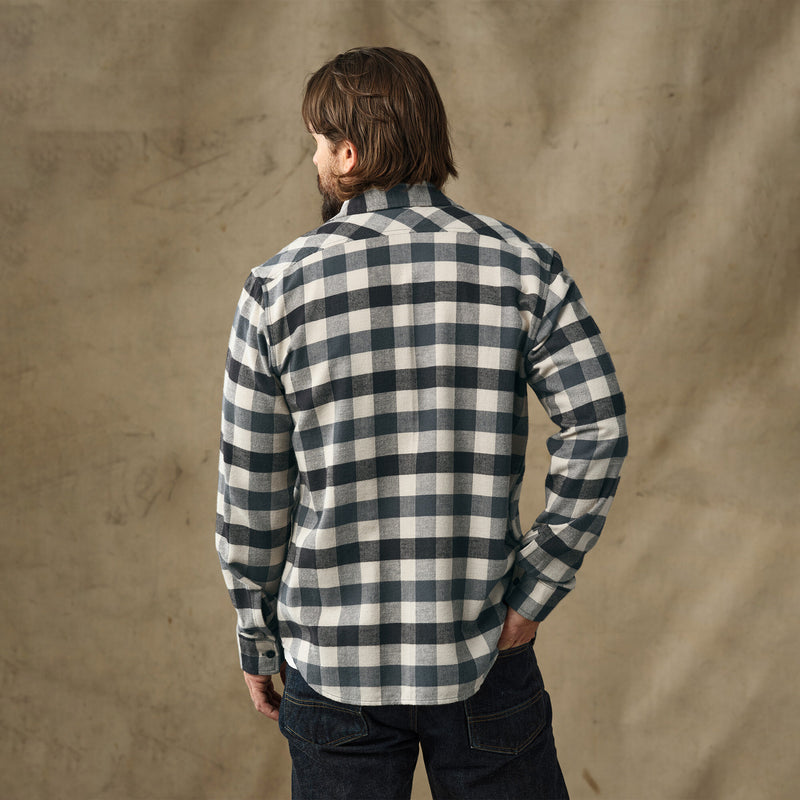Rangeland flannel shirt von Filson | Charcoal / steel plaid (Blue)