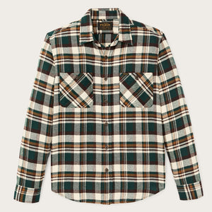 Rangeland flannel shirt di Filson | Green / bronze plaid (Green)