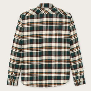 Rangeland flannel shirt di Filson | Green / bronze plaid (Green)