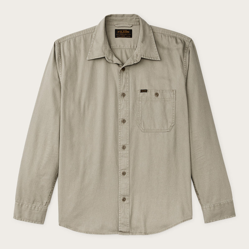 Shipwright fine twill shirt di Filson | Gray khaki (Beige)