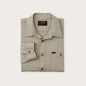 Shipwright fine twill shirt di Filson | Gray khaki (Beige)