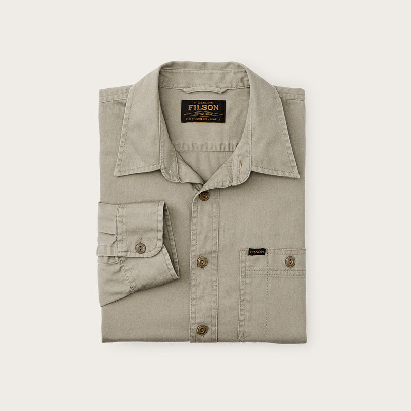 Shipwright fine twill shirt di Filson | Gray khaki (Beige)