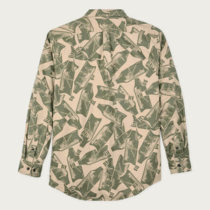 Lightweight alaskan guide shirt di Filson | Khaki / print (Green)