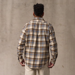 Lightweight alaskan guide shirt by Filson | Cream / blue / multi (Brown)