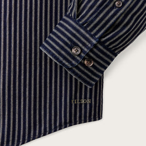 Lightweight alaskan guide shirt by Filson | Indigo / ticking str (Blue)