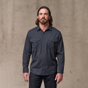 Lightweight alaskan guide shirt by Filson | Indigo / ticking str (Blue)