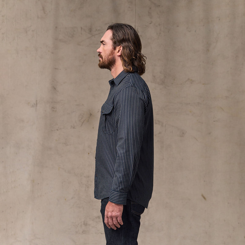 Lightweight alaskan guide shirt by Filson | Indigo / ticking str (Blue)