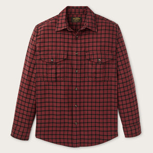 Lightweight alaskan guide shirt von Filson | Port / black plaid (Red)