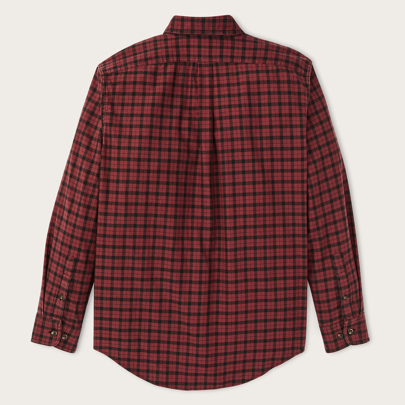 Lightweight alaskan guide shirt von Filson | Port / black plaid (Red)