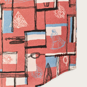 Short sleeve lightweight alaskan guide shirt von Filson | Russet / print (Pink)