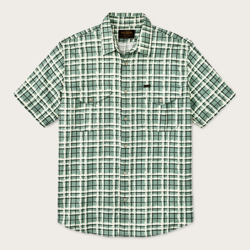 Short sleeve lightweight alaskan guide shirt by Filson | Deep sea / speckle p (Green)