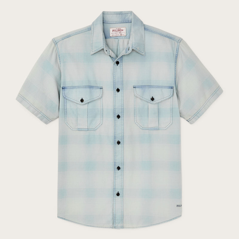 Short sleeve lightweight alaskan guide shirt di Filson | Indigo plaid (Blue)