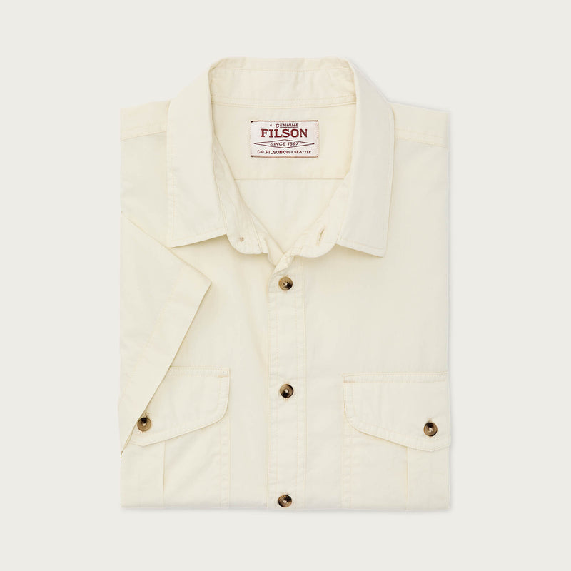 Filson's washed short sleeve feather cloth shirt von Filson | Ivory (Beige)