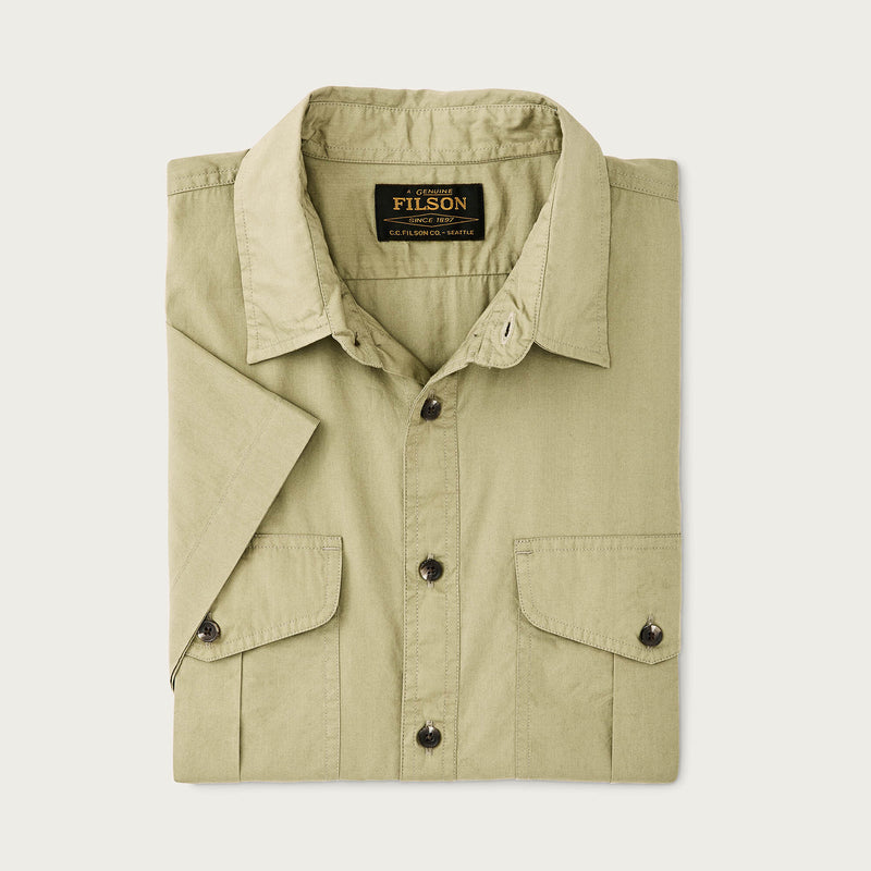 Filson's washed short sleeve feather cloth shirt von Filson | Lakebed (Beige)
