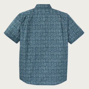 Filson's washed short sleeve feather cloth shirt von Filson | Blue / print (Blue)