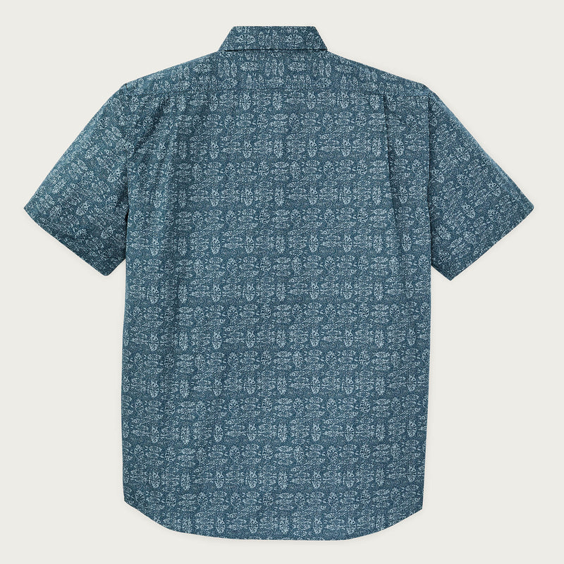 Filson's washed short sleeve feather cloth shirt von Filson | Blue / print (Blue)
