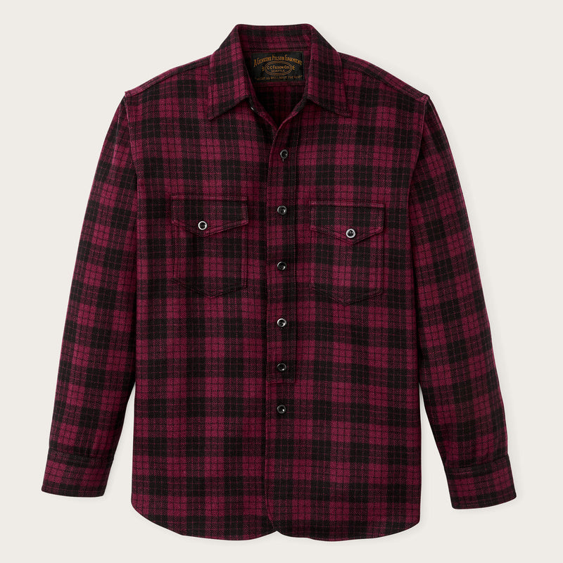 1922 archive wool shirt von Filson | Deep crimson / black (Red)