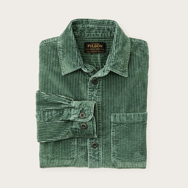 6-wale corduroy shirt by Filson | Seabed green (Green)