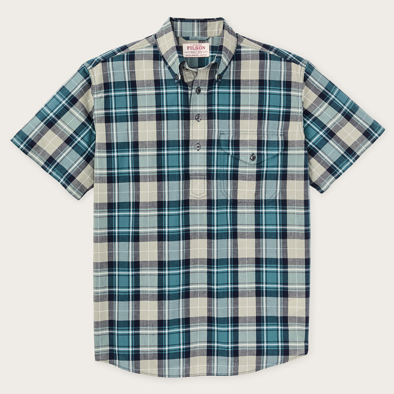 Short sleeve madras popover shirt von Filson | Gray / teal multi (Blue)