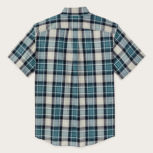 Short sleeve madras popover shirt von Filson | Gray / teal multi (Blue)