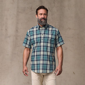 Short sleeve madras popover shirt von Filson | Gray / teal multi (Blue)
