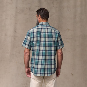 Short sleeve madras popover shirt von Filson | Gray / teal multi (Blue)