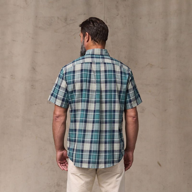 Short sleeve madras popover shirt von Filson | Gray / teal multi (Blue)
