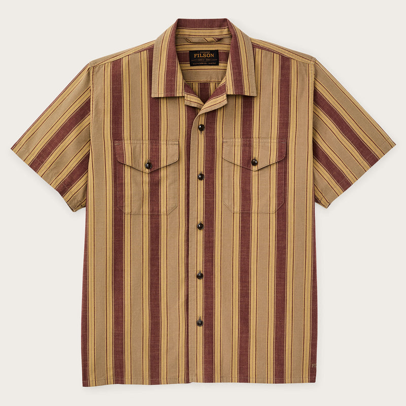 Chambray camp shirt di Filson | Brick / tan (Brown)