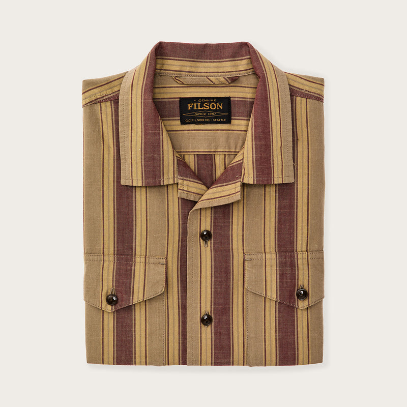 Chambray camp shirt di Filson | Brick / tan (Brown)