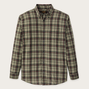 Madras button-down shirt par Filson | Olive / gravel plaid (Green)