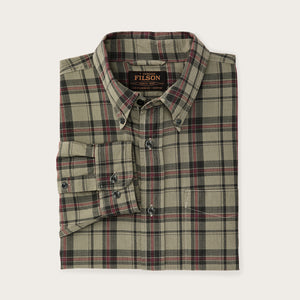 Madras button-down shirt par Filson | Olive / gravel plaid (Green)