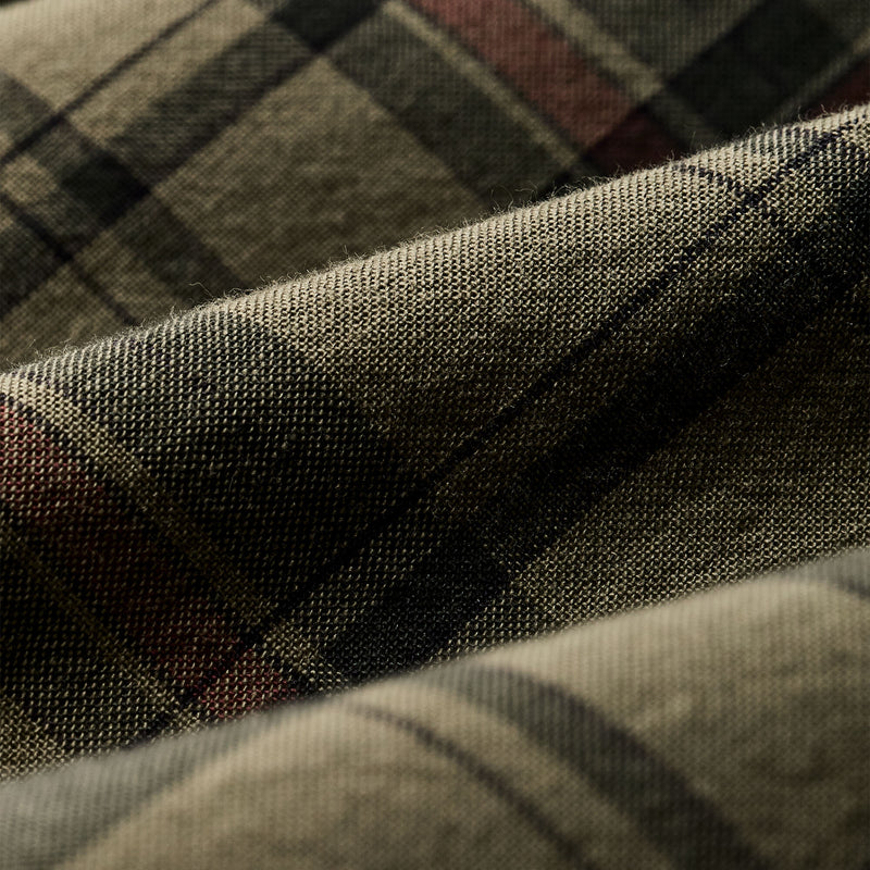 Madras button-down shirt par Filson | Olive / gravel plaid (Green)
