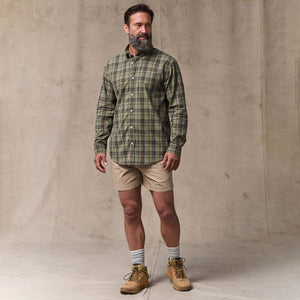 Madras button-down shirt par Filson | Olive / gravel plaid (Green)
