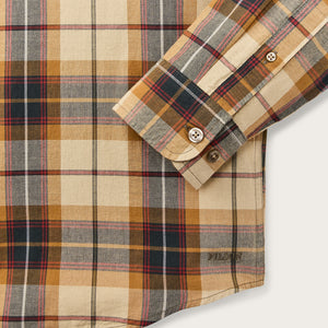Madras button-down shirt par Filson | Tan / spruce multi (Yellow)
