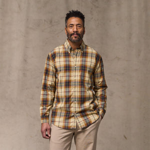 Madras button-down shirt par Filson | Tan / spruce multi (Yellow)