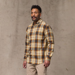 Madras button-down shirt par Filson | Tan / spruce multi (Yellow)