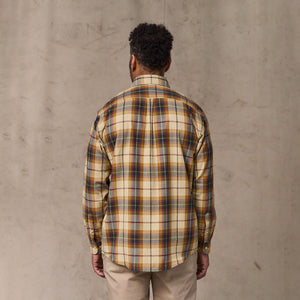 Madras button-down shirt par Filson | Tan / spruce multi (Yellow)