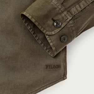 4.5-oz. twill shirt by Filson | Military olive (Green)