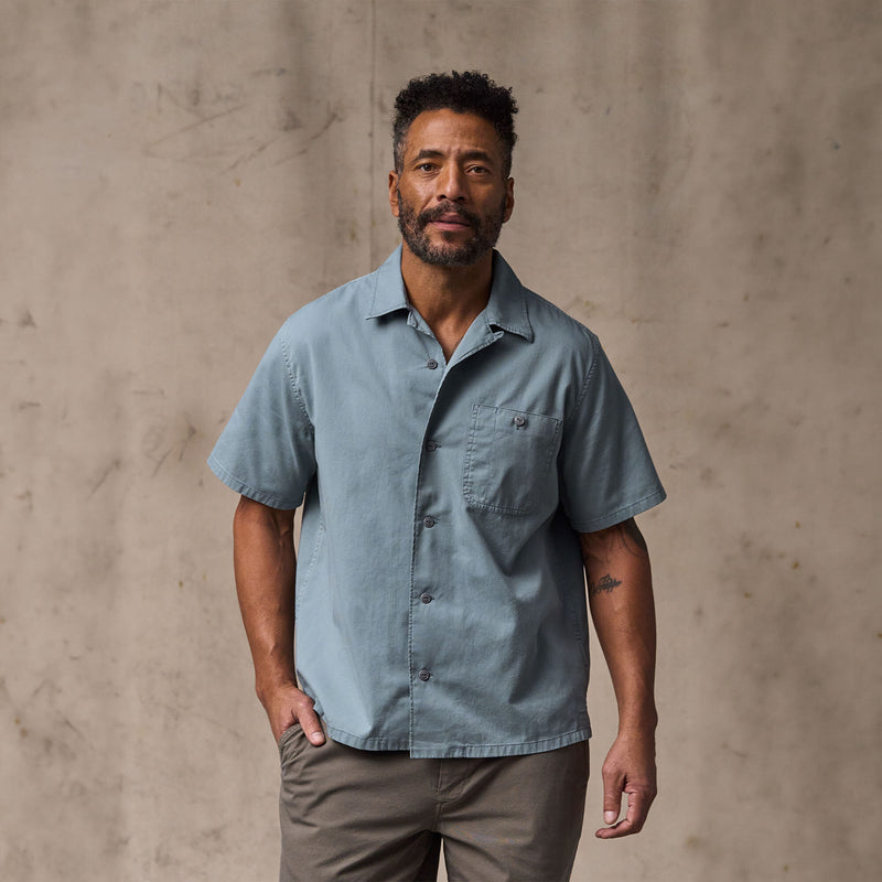 Short sleeve 4.5-oz. twill shirt by Filson | Lead (Blue)