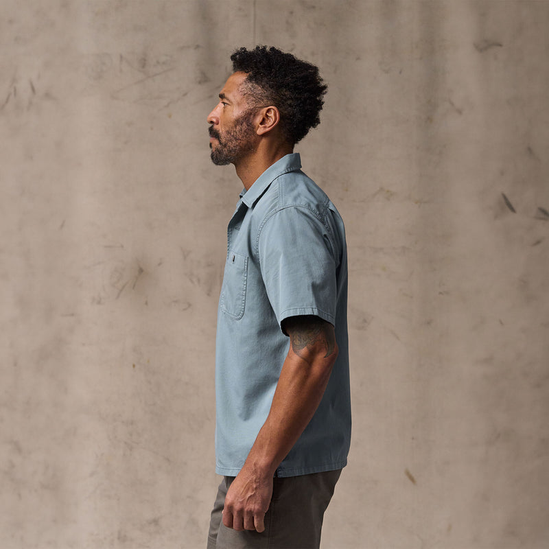 Short sleeve 4.5-oz. twill shirt by Filson | Lead (Blue)