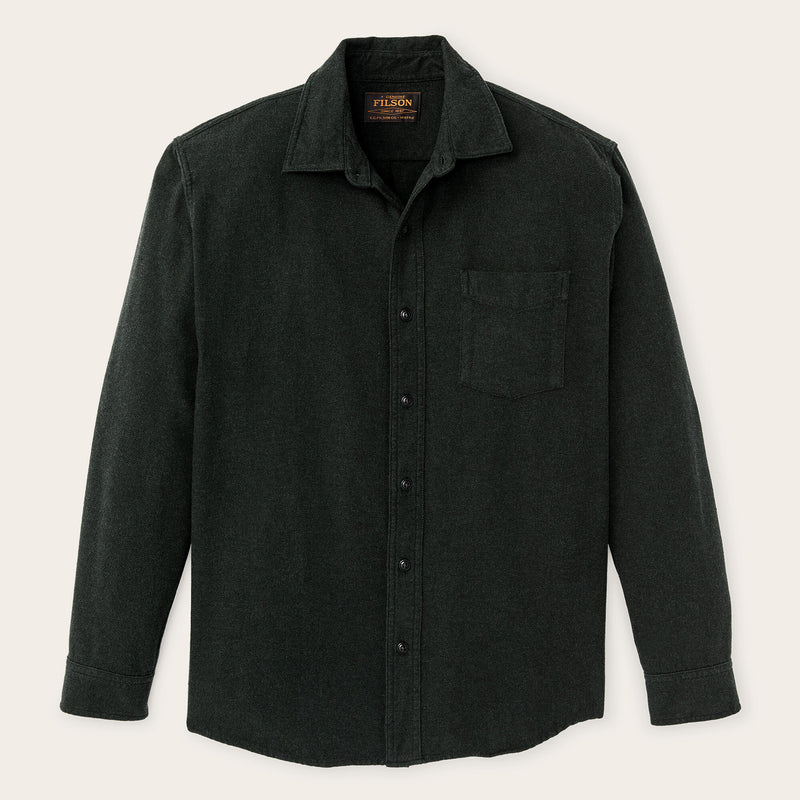 Rustic flannel shirt by Filson | Dark moss heather (Black)