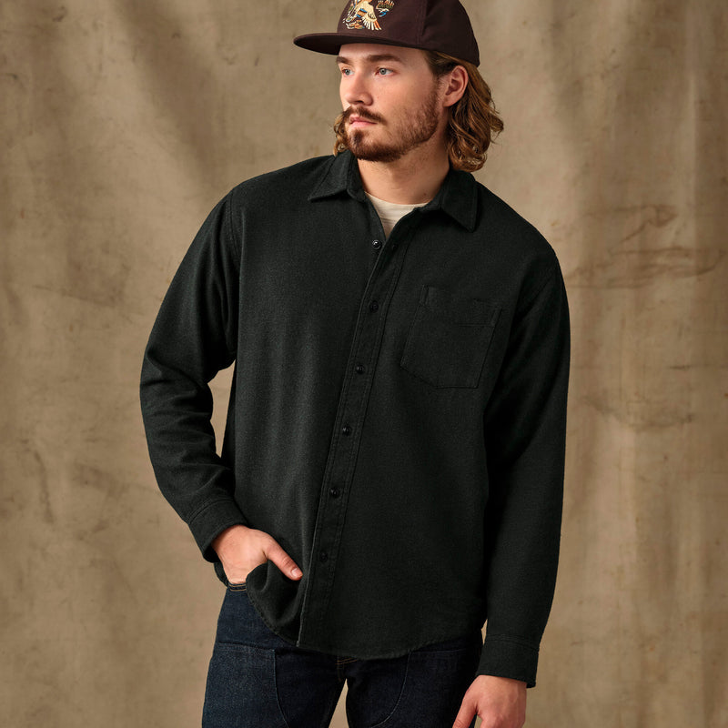 Rustic flannel shirt by Filson | Dark moss heather (Black)
