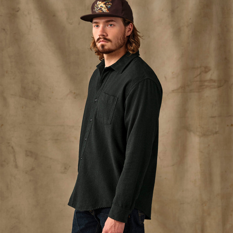Rustic flannel shirt by Filson | Dark moss heather (Black)