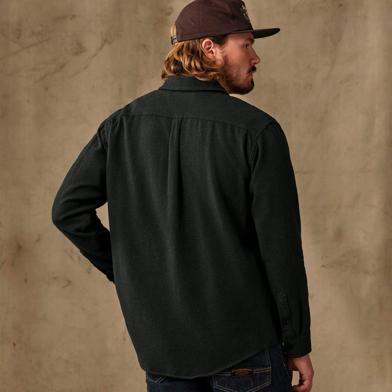 Rustic flannel shirt by Filson | Dark moss heather (Black)